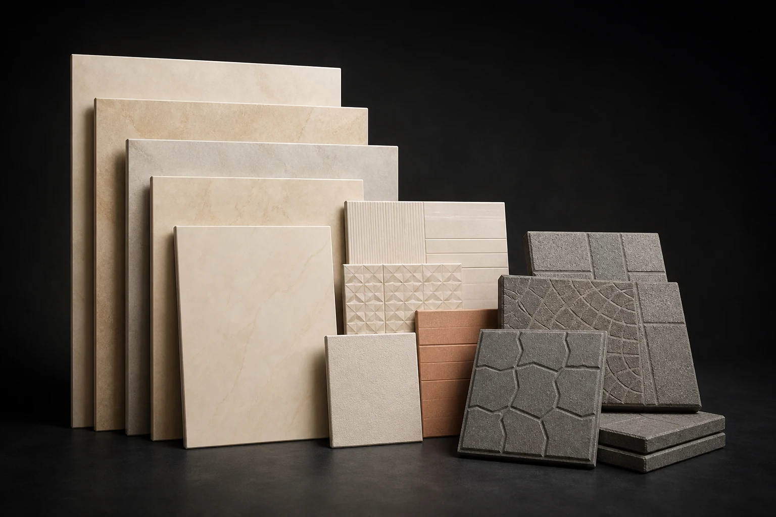 Vitrified, ceramic and parking tile collection